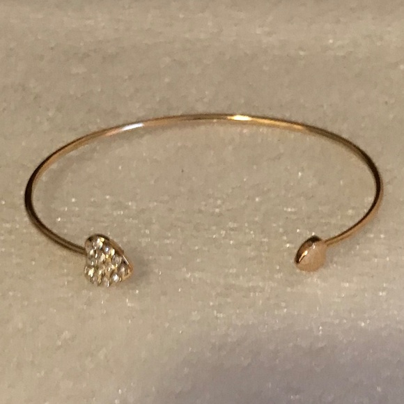 2 for $12 Adjustable Love Heart Silver and Gold-tone Bangle Bracelet - Picture 6 of 12